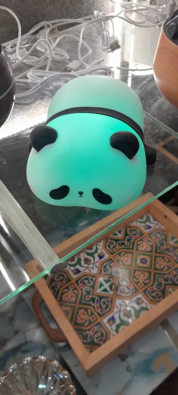 Cute Panda Silicone Night Light for Kids | Soft Squishy LED Mood Lamp