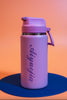 Lavender Flip-Top Insulated Water Bottle – Stylish Stainless Steel Travel Flask"