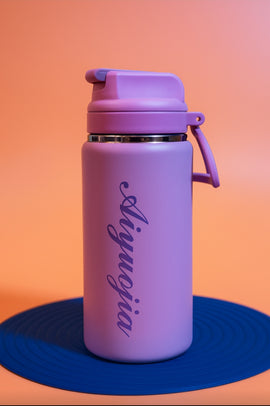 Lavender Flip-Top Insulated Water Bottle – Stylish Stainless Steel Travel Flask
