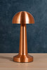 Modern Copper Mushroom Table Lamp – Brushed Metal Finish