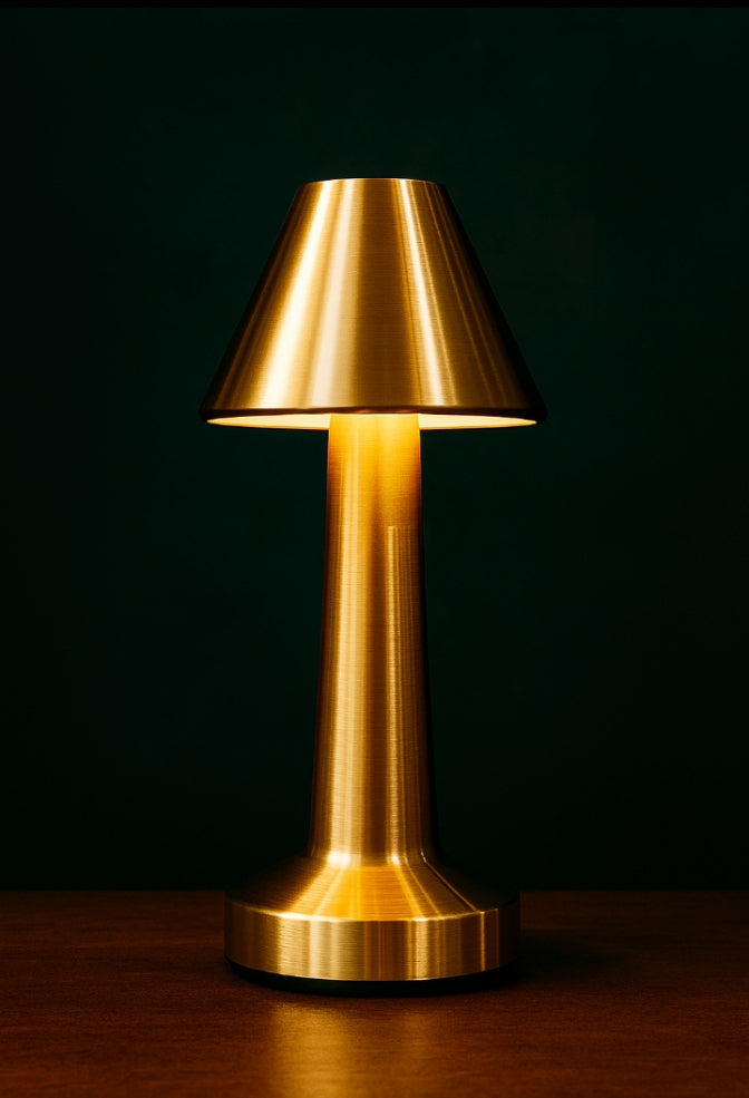 Modern Golden Touch Lamp – Elegant Rechargeable LED Table Light