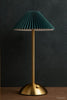 Nordic Pleated Shade Table Lamp – Elegant Brass Touch Desk Light