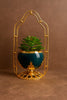 Elegant Golden Frame Succulent Planter – Luxury Decorative Pot for Home & Office Décor"
